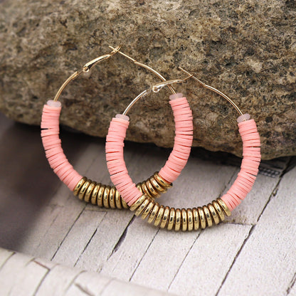 Boucles d'oreilles Boho Éclatantes aux Pierres Colorées