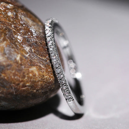 Éblouissante Bague en Or et Argent ornée de Zirconium scintillant