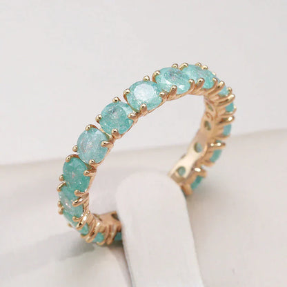 Ravissante Bague en Or avec Pierre Ronde Éclatante