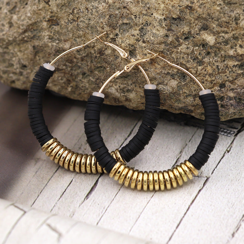 Boucles d'oreilles Boho Éclatantes aux Pierres Colorées