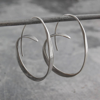 Élégantes Boucles d'Oreilles Spirales en Acier Inoxydable
