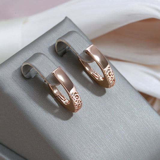 Boucles d'Oreilles en Or Rose Chic et Éblouissantes