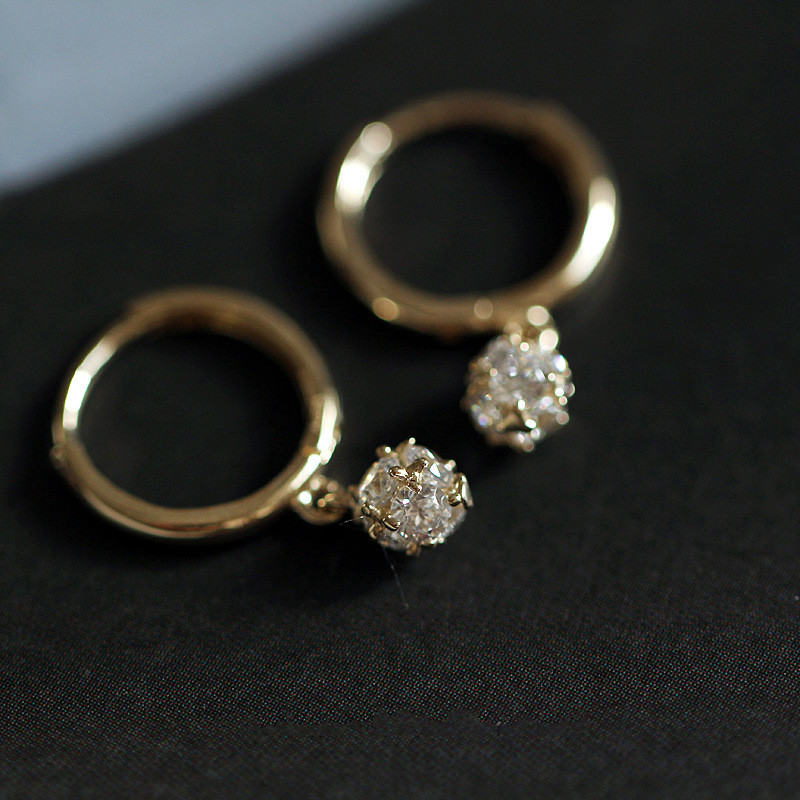 Éblouissantes Boucles d'Oreilles en Or avec Zirconia de Luxe