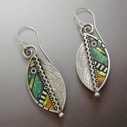 Éblouissantes Boucles d'Oreilles en Argent Pur avec Éclat de Cristal Vert