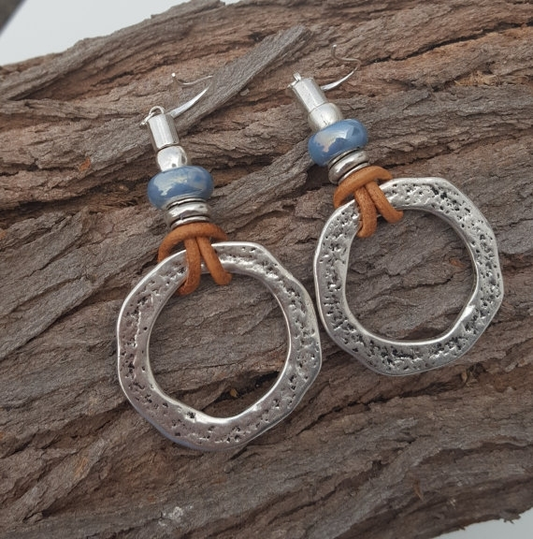 Élégantes Boucles d'oreilles Boho en Argent