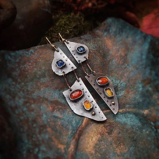 Boucles d'oreilles Vintage au Design Mécanique Chic