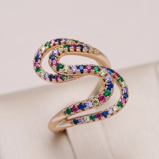 Bague raffinée en zircone vibrante