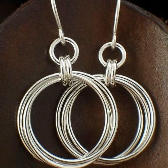 Éblouissantes Boucles d'oreilles Vintage en Argent