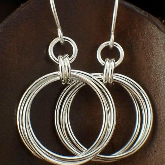 Éblouissantes Boucles d'oreilles Vintage en Argent