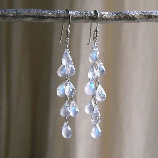Boucles d'oreilles Vintage avec Éclats de Cristal Étincelants