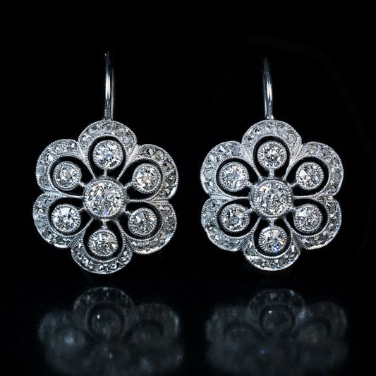 Boucles d'oreilles Vintage Mandala en Argent Élégant et Unique