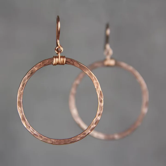 Éblouissantes boucles d'oreilles vintage en or rose