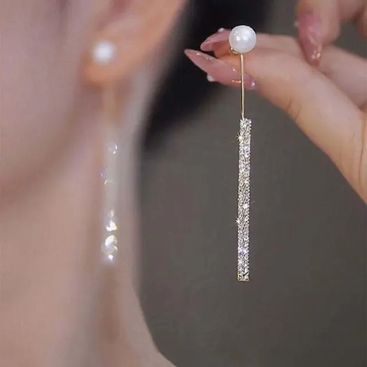 Élégantes boucles d'oreilles en perles scintillantes