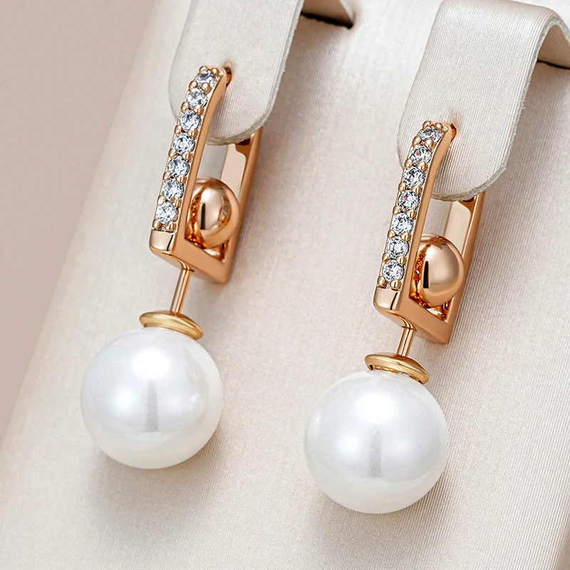 Boucles d'oreilles raffinées en perles éclatantes