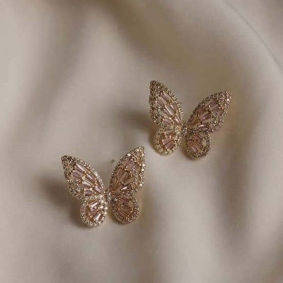Boucles d'oreilles vintage en forme de papillon élégantes et charmantes