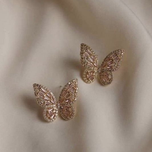 Boucles d'oreilles vintage en forme de papillon élégantes et charmantes