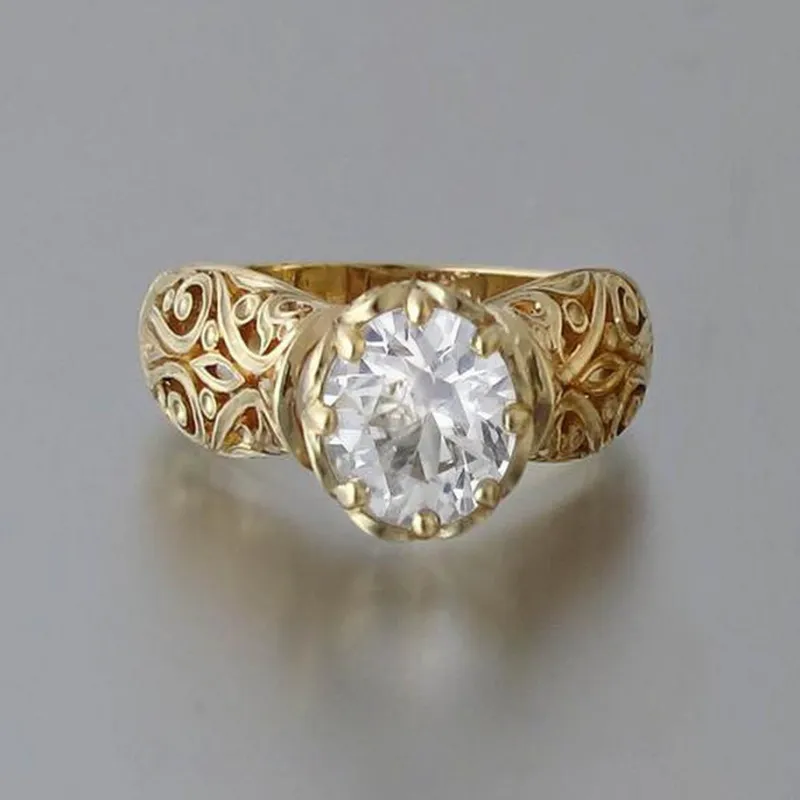 Bague chic en cristal blanc étincelant