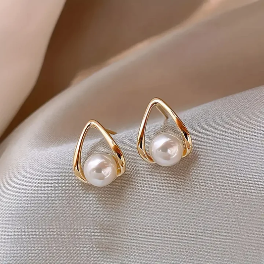 Éblouissantes Boucles d'oreilles en perles d'or ajourées