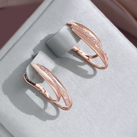 Éblouissantes boucles d'oreilles en or raffiné