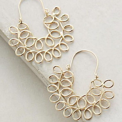 Boucles d'oreilles Mandala Vintage en Or Plaqué Élégant et Aéré