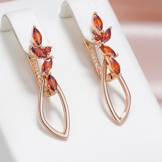 Boucles d'oreilles raffinées en cristal étincelant