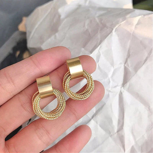 Élégantes Boucles d'Oreilles en Or Luxe