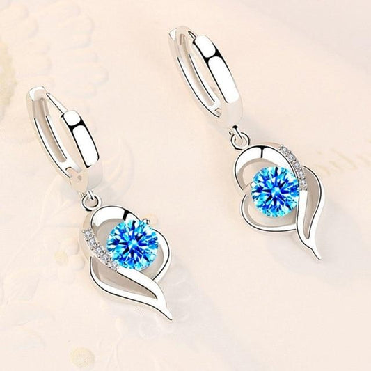 Éblouissantes Boucles d'Oreilles Fleuries en Zircon et Argent Sterling